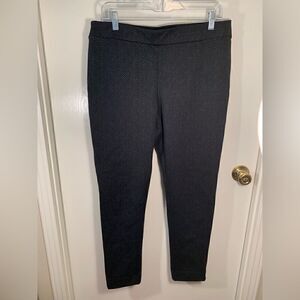 Ellen Tracy GUC black/gray patterned stretch waist pants Size Large